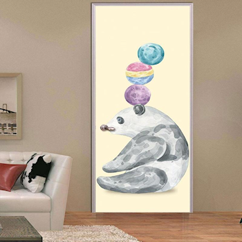 Cute Cartoon PVC Wall Door Sticker